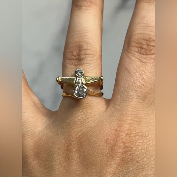 14K Diamond & Gold Ring Set - Picture 6 of 8